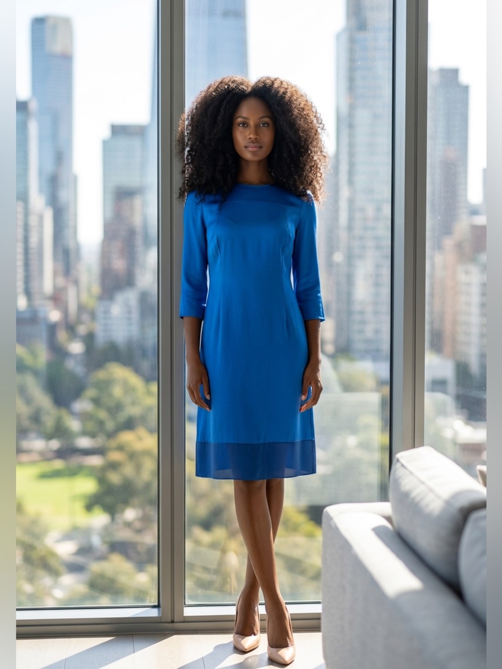 Marni Liquid Satin Shift Dress